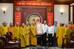 Ban Trị sự Phật giáo TP.HCM thăm, chúc Tết lãnh đạo Thành ủy TP.HCM