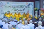 Lễ khai giảng khóa đào tạo “Người dẫn chương trình Phật giáo” tại tu viện Khánh An (Q.12) vào sáng 9-3 - Ảnh: Quảng Đạo
