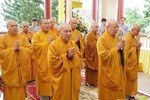 Chư tôn đức Ban Trị sự GHPGVN TP.HCM viếng tang Ni trưởng Thích nữ Lệ Thủy - Ảnh: Như Danh/BGN