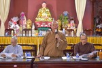 Thượng tọa Thích Thiện Từ phát biểu chỉ đạo tại phiên họp - Ảnh: Quảng Đạo/BGN