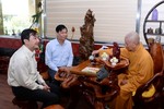 Trưởng lão Hòa thượng Thích Trí Quảng tiếp thân mật đoàn lãnh đạo Ban Dân vận T.Ư