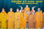 Hòa thượng Thích Thanh Quyết phát biểu nhận nhiệm vụ Trưởng ban Trị sự GHPGVN tỉnh Hà Nam nhiệm kỳ thứ hai