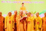 Tân Ban Trị sự GHPGVN tỉnh Bắc Ninh nhiệm kỳ 2022-2027 ra mắt, Thượng tọa Thích Thanh Phụng phát biểu nhận nhiệm vụ tại Đại hội