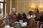 Đại đức Thích Thanh Vịnh phát biểu tại buổi họp