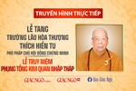 [TRỰC TIẾP] Lễ truy niệm, phụng tống kim quan Trưởng lão Hòa thượng Thích Hiển Tu nhập bảo tháp