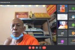 Hòa thượng Danh Đổng chủ trì họp trực tuyến của Thường trực Hội Đoàn kết Sư sãi yêu nước tỉnh Kiên Giang