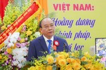 Chủ tịch nước Nguyễn Xuân Phúc phát biểu tại Đại lễ Kỷ niệm 40 năm thành lập GHPGVN - Ảnh: Bảo Trinh/BGN