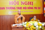 Hòa thượng Thích Thiện Nhơn phát biểu khai mạc Hội nghị Ban Thường trực Hội đồng Trị sự