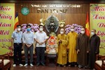 Đoàn Công an quận 10 chúc Tết đến chư tôn đức Ban Trị sự Phật giáo TP.HCM