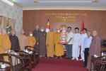 Đoàn lãnh đạo Ủy ban MTTQVN tỉnh Tây Ninh cùng lãnh đạo các tôn giáo chúc mừng Đại lễ Phật đản