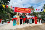 Ban Từ thiện - Xã hội báo Giác Ngộ khánh thành cầu nông thôn tại Tiền Giang