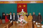 Hòa thượng Thích Thanh Tân chúc Tết đến lãnh đạo Tỉnh ủy