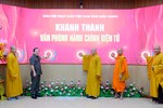 Nhấn nút khánh thành, chính thức đưa văn phòng hành chánh điện tử Ban Trị sự tỉnh vào hoạt động