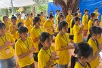 Thanh thiếu niên Phật tử, học sinh trên địa bàn H.Bù Đăng về chùa Thanh An tham gia khóa tu