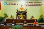 Hòa thượng Thích Thiện Thống chủ tọa hội nghị giao ban