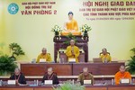 Hòa thượng Thích Huệ Thông chủ tọa hội nghị giao ban sáng 2-4