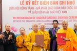 Chư tôn giáo phẩm lãnh đạo Phật giáo hai nước trao bản ghi nhớ