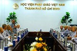 Chư Ni họp thống nhất nhân sự Phân ban Ni giới TP.HCM nhiệm kỳ 2022-2027 - Ảnh: Bản Thành
