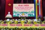 Hội trường diễn ra Đại hội đại biểu Phật giáo tỉnh Bình Thuận lần thứ IX, nhiệm kỳ 2022-2027