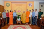 Đoàn Quận ủy, Ủy ban Nhân dân, Ủy ban MTTQVN quận 3 thăm chúc mừng đến Hòa thượng Chủ tịch Hội đồng Trị sự