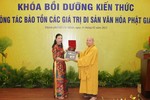 Hòa thượng Thích Thiện Nhơn, Chủ tịch Hội đồng Trị sự tham dự khóa bồi dưỡng sáng 11-2 tại chùa Minh Đạo