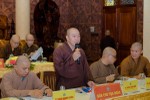 Thượng tọa Thích Thiện Bửu, Trưởng ban Trị sự GHPGVN Q.3 chủ trì phiên họp