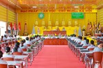 Huynh trưởng bậc Lực VI các tỉnh Tây Nguyên tại lễ khai mạc kỳ thi kết thúc năm nhất tại chùa Vạn Phật (Gia Lai)