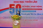 Bà Nguyễn Thị Lệ, Phó Bí thư Thành ủy, Chủ tịch HĐND TP.HCM phát biểu khai mạc triển lãm