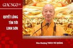 [TRỰC TUYẾN] Trưởng lão Hòa thượng Thích Trí Quảng thuyết giảng: "Quyết lòng tìm tới Linh Sơn"
