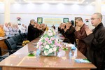 Chư tôn đức Tăng Ni niệm Phật cầu gia hộ trước phiên họp