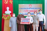 Thượng tọa Thích Tâm Đức trao hỗ trợ 50 triệu đồng ủng hộ vào quỹ vaccine cho huyện Thạch Thành
