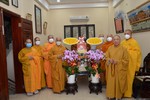 Đảnh lễ khánh tuế và chụp hình lưu niệm với Hòa thượng Thích Thiện Pháp tại chùa Phước Thành