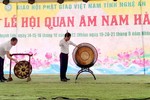 Đánh chiêng, trống chính thức khai mạc lễ hội Quan Âm Nam Hải 