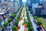 Đường hoa Nguyễn Huệ Tết 2023 được chia thành 2 chương, gồm “Xuân an vui” và “Xuân thịnh vượng”