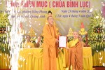 Quảng Ninh: Lễ trao quyết định bổ nhiệm trụ trì chùa Thiên Mục đến Đại đức Thích Minh Thịnh