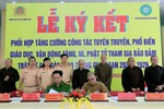 Lễ ký kết phối hợp tuyên truyền, phổ biến, vận động Tăng Ni, Phật tử TX.Bến Cát tham gia bảo đảm trật tự, an toàn giao thông giai đoạn 2023-2026