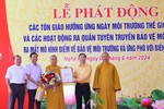 Trao quyết định ra mắt mô hình điểm "Tôn giáo bảo vệ môi trường và ứng phó với biến đổi khí hậu" tại chùa An Thái, xã Quỳnh Long, H.Quỳnh Lưu, Nghệ An