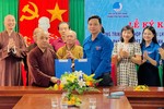 Ban Trị sự GHPGVN TP.Quy Nhơn và Hội Liên hiệp Thanh niên VN thành phố ký kết chương trình phối hợp giai đoạn 2024-2026.