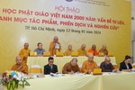 Khai mạc Hội thảo “Văn học Phật giáo Việt Nam 2000 năm: Vấn đề tư liệu, danh mục tác phẩm, phiên dịch và nghiên cứu" do Viện Nghiên cứu Phật học VN phối hợp với Trường Đại học Khoa học Xã hội và Nhân Văn TP.HCM tổ chức - Ảnh: Bảo Toàn/BGN