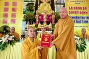 Trao quyết định bổ nhiệm trụ trì chùa Giác Tánh 