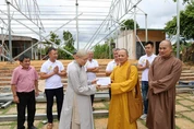 Chư tôn đức Ban Trị sự GHPGVN tỉnh Đắk Lắk thăm hỏi, trao tịnh tài hỗ trợ đến chùa Tuệ Đăng 