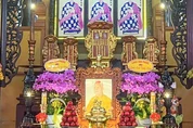 Di ảnh Hòa thượng Thích Nhật Ấn tôn trí tại tổ đường tổ đình Long Thạnh (P.Bình Tân, TP.HCM)