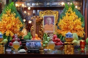 Giác linh đài Hòa thượng Thích Trung Hậu tại chùa Linh Thái (xã Xuân Thới Sơn, TP.HCM)