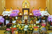 Giác linh đài Hòa thượng Thích Chơn Trí tại chùa Phước Trí (xã Hóc Môn, TP.HCM) 