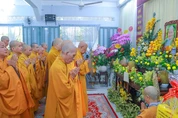 Trang nghiêm Lễ tưởng niệm Ni trưởng Thích nữ Như Ngọc tại chùa Phổ Đà (phường Bình Lợi Trung, TP.HCM) - Ảnh: Nguyên Tài/BGN