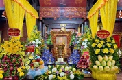 Giác linh đài Trưởng lão Hòa thượng Thích Thanh Dục được tôn trí tại chùa Đoài Lâm