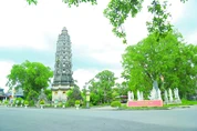 Quang cảnh chùa Cổ Lễ nhìn từ bên ngoài với nét trầm mặc, uy nghi