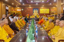 Hội nghị Ban Trị sự GHPGVN tỉnh Vĩnh Long lần đầu tiên sau sáp nhập diễn ra tại trụ sở Văn phòng - chùa Phật Ngọc Xá Lợi (P.Tân Ngãi)