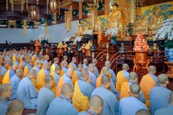 Hòa thượng Thích Lệ Trang giảng lược dẫn luật học Phật hành nghi - Ảnh: Phùng Anh Quốc/BGN