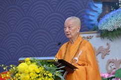 Đức Pháp chủ GHPGVN - Đại lão Hòa thượng Thích Trí Quảng - Ảnh: Bảo Toàn/BGN